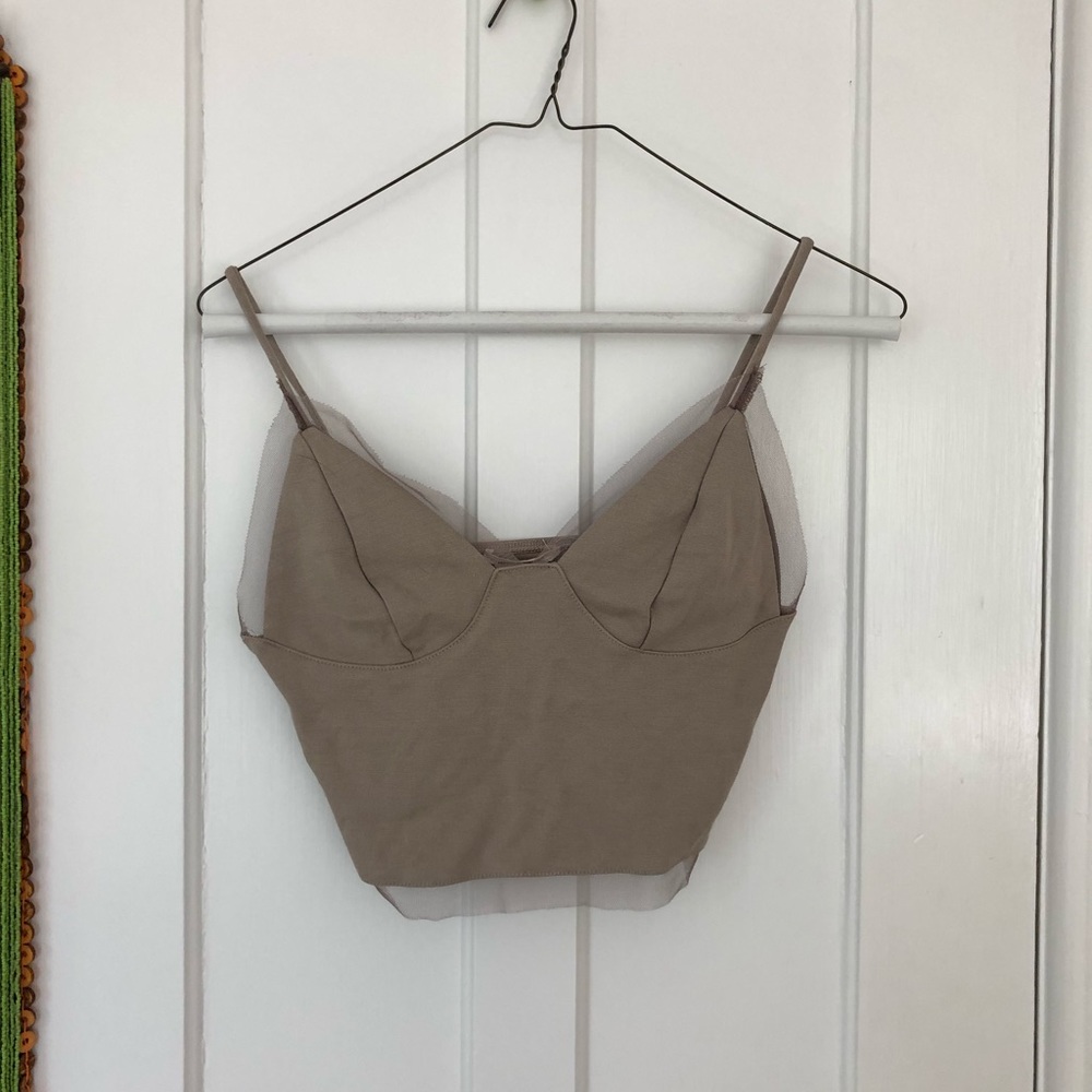 Tan Crop Top
